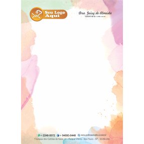 Papel Timbrado Colorido - Personalizado com Logotipo - Cod: 273