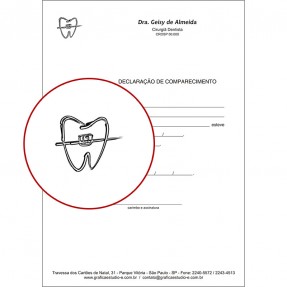 Declaração de Comparecimento para Dentistas - PB - 021