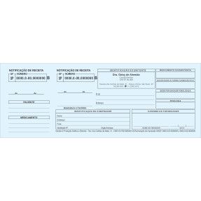 Receituário Odontológico B / B2 / A - (Receituário Azul)