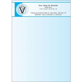 Receituário Veterinário Colorido - Cod: V015 Azul