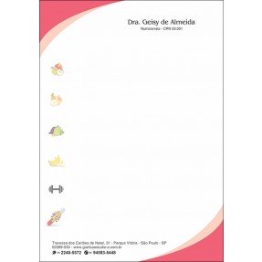 Receituário para Nutricionista - Colorido - Cod: N181