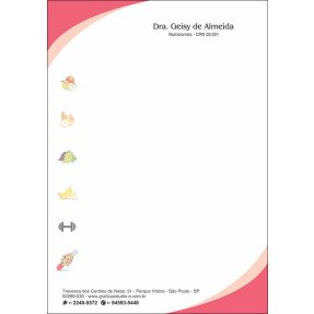 Receituário para Nutricionista - Colorido - Cod: N181