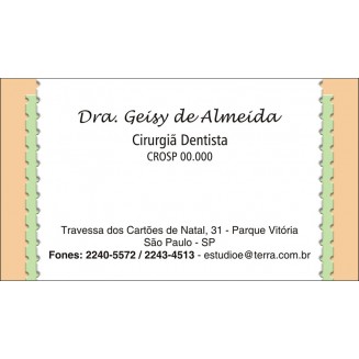 Cartão De Visita Odontológico Fosco - Cod: D064
