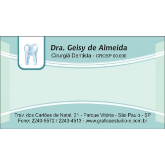 Cartão De Visita Odontológico Fosco - Cod: D065
