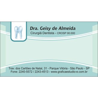 Cartão De Visita Odontológico Fosco - Cod: D065