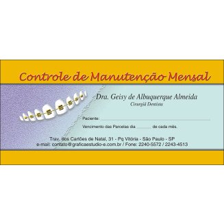 100 Carnês de Ortodontia - 002 - Capa Amarela