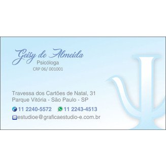 Cartão de Visita para Psicólogos com Verniz - Cod: P150