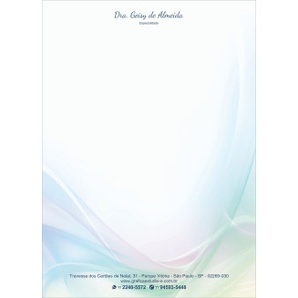 Papel Timbrado Colorido - Personalizado - Cod: 213