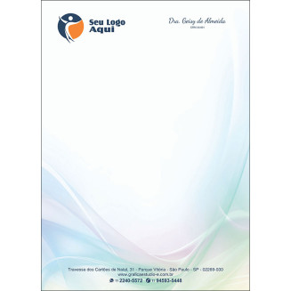 Papel Timbrado Colorido - Personalizado com Logotipo - Cod: 213