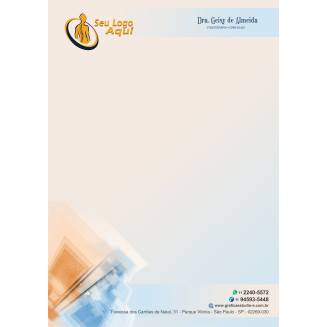 Papel Timbrado Colorido - Personalizado com Logotipo - Cod: 272