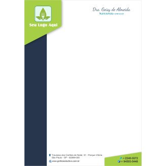 Papel Timbrado Colorido - Personalizado com Logotipo - Cod: 274