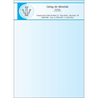 Receituário para Psicólogos Colorido - Cod: P015 Azul